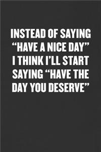 Instead of Saying 