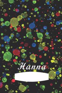 Hanna: First name Hanna personalized notebook