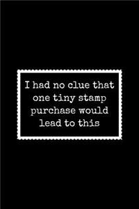 Gift Notebook for Philatelists, Blank Lined Journal Tiny Stamp Purchase
