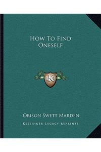 How to Find Oneself