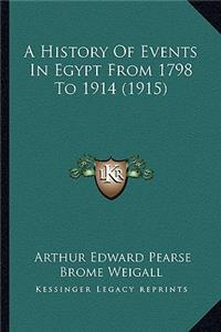 History Of Events In Egypt From 1798 To 1914 (1915)