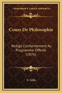 Cours De Philosophie