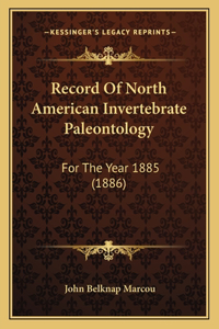 Record Of North American Invertebrate Paleontology