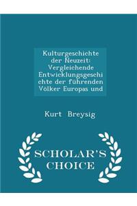 Kulturgeschichte Der Neuzeit