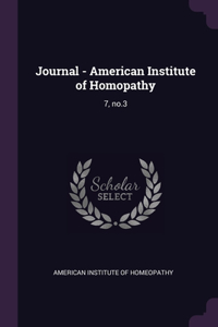 Journal - American Institute of Homopathy