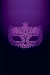 Purple Mardis Gras or Venetian Mask Journal