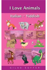 I Love Animals Italian - Yiddish