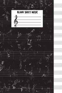 Blank Sheet Music: (Large Print) - 8.5x11 - 12 Stave Blank Sheet Music Paper - Music Manuscript Notebook - Blank Staff Paper - 104 Pages
