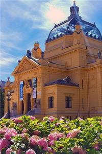 View of Zagreb Pavillon and Pink Flowers Croatia Journal