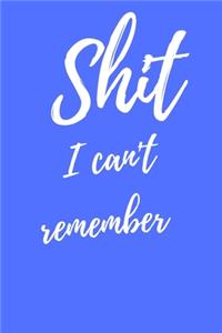Shit I Can't Remember