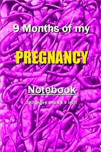 9 Months of my Pregnancy Notebook/Journal 300 pages 6 x 9 inch