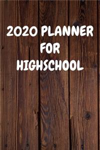 2020 Planner for Highschool