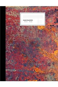 Red Rusty College Ruled Composition Paper Notebook, 8.5 x 11