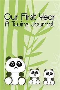 Our First Year: A Twins Journal, Blank Notebook, Diary, 110 Pages, College Ruled Lines, 6x9 Inches