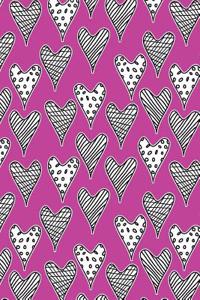 Journal Notebook Abstract Hearts Pattern 4