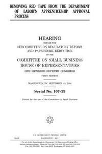 Removing red tape from the Department of Labor's apprenticeship approval process
