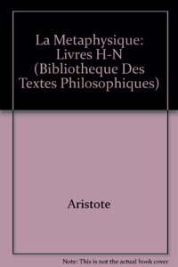 Aristote: La Metaphysique