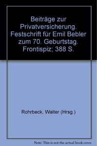 Beitrage Zur Privatversicherung