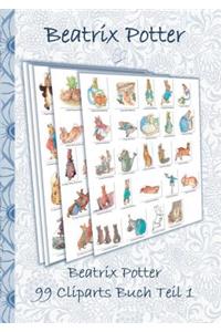 Beatrix Potter 99 Cliparts Buch Teil 1 ( Peter Hase )
