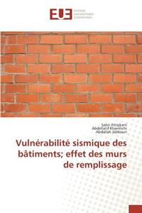 Vulnérabilité sismique des bâtiments; effet des murs de remplissage