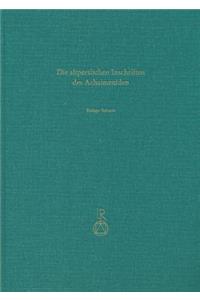 Die Altpersischen Inschriften Der Achaimeniden