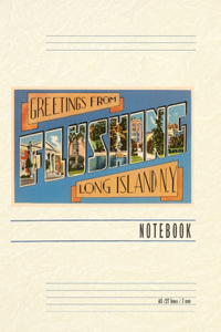 Vintage Lined Notebook Greetings from Flushing, Long Island, New York