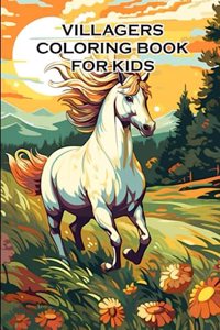 Villagers coloring book for kids