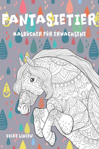 Malbücher für Erwachsene - Dicke Linien - Fantasietier