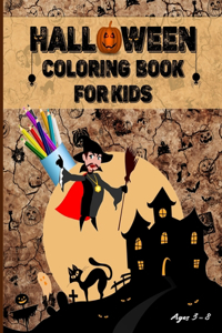 Halloween Coloring Book for Kids Ages 3 - 8