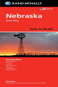 Rand McNally Easy to Read Folded Map: Nebraska State Map