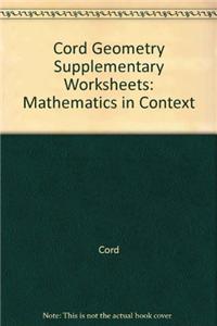 Cord Geometry Supplementary Worksheets