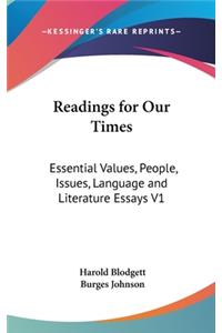 Readings for Our Times