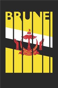 Vintage Brunei Notebook - Retro Brunei Planner - Bruneian Flag Diary - Brunei Travel Journal