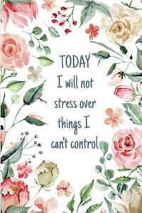 Today I Will Not Stress Over Things I Can't Control