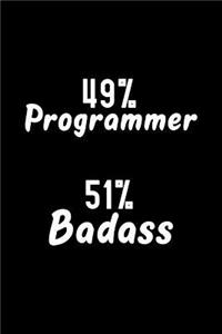 49% Programmer 51% Badass