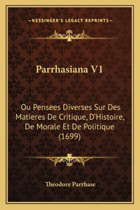 Parrhasiana V1