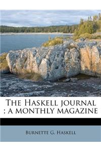 The Haskell Journal; A Monthly Magazine