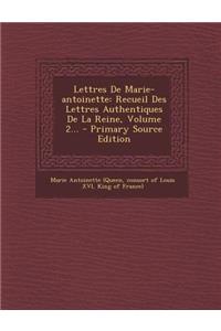 Lettres de Marie-Antoinette