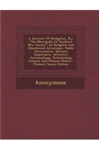 A Souvenir of Bridgeton, N.J., the Metropolis of Southern New Jersey: Its Religious and Educational Advantages, Public Government, Business Importance