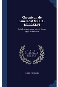 Chronicon de Lanercost M.CC.I.-MCCCXLVI