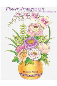 Flower Arrangements - A hand-drawn coloring book