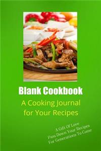 Blank Cookbook