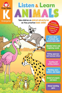 Listen and Learn: Animals, Kindergarten Workbook