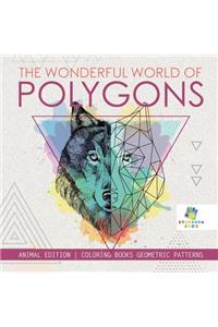 The Wonderful World of Polygons Animal Edition Coloring Books Geometric Patterns