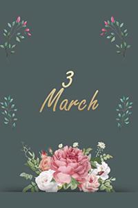 3 March NoteBooK Birthday Gift