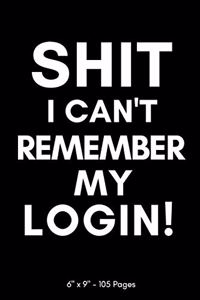 Shit I Can't Remember My Login