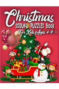Christmas Soduku Puzzles Book For Kids Ages 4-8