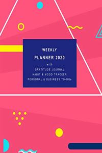 Weekly Planner 2020 with Gratitude Journal, Habit & Mood Tracker, Personal & Business TO-DOs