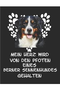 Mein Herz wird von den Pfoten eines Berner Sennenhund gehalten