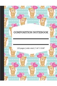 Composition Notebook - 120 pages - Wide Ruled - 7.44